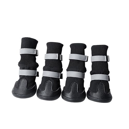 TOYANDONA Rutsch Hundestiefel XL wasserdichte Pfotenschutzschuhe Für Anzuziehen Für Outdoor Aktivitäten Mit Verstellbarem Klebeverschluss von TOYANDONA