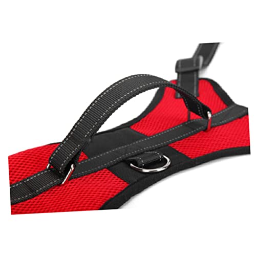 TOYANDONA Sattel Style Mesh Hundegeschirr für Mittelgroße und Große Rot und Bequemes Brustgeschirr aus Strapazierfähigem Netzgewebe Optimal für von TOYANDONA