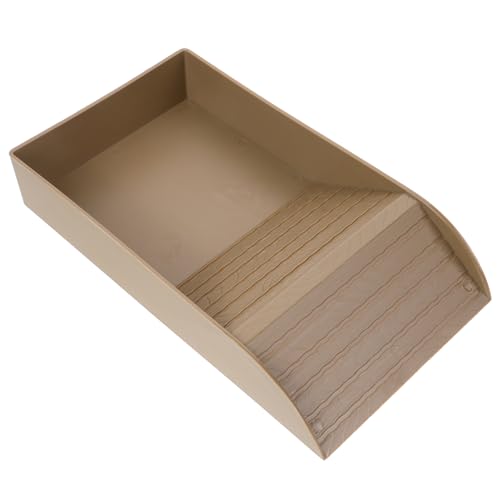 TOYANDONA Schildkröten Badebecken Aus Kunststoff Badewanne Und Futternapf Sonnenplattform Für Reptilien Holzfarbe Für Wasser Und Landschildkröten von TOYANDONA