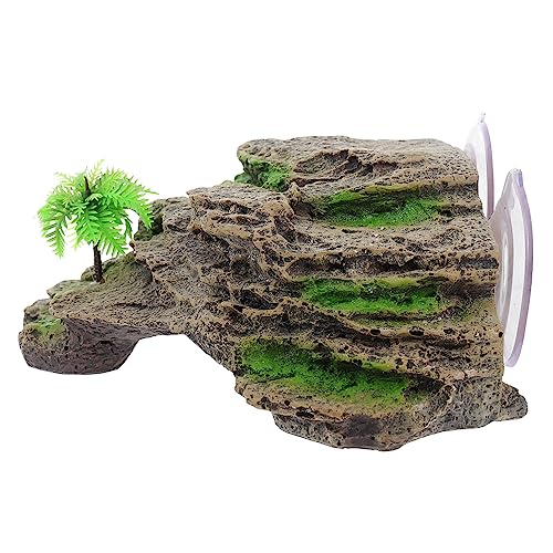 TOYANDONA Schildkröten Kletterplattform Aus Harz Reptilien Höhlenformspielzeug Für Terrarium Sonnenplattform Für Schildkröten Zugänglich Und Ausruhen Vielseitig von TOYANDONA