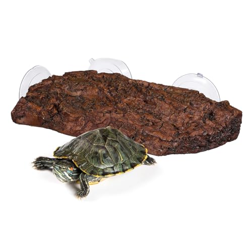 TOYANDONA Schildkröten Sonnenplattform Aquarium mit Verstellbarer Saugnapfhalterung Farbbeständige Resin Basking Plattform als Dekoratives Zubehör für Wasserschildkröten und Fischbecken von TOYANDONA
