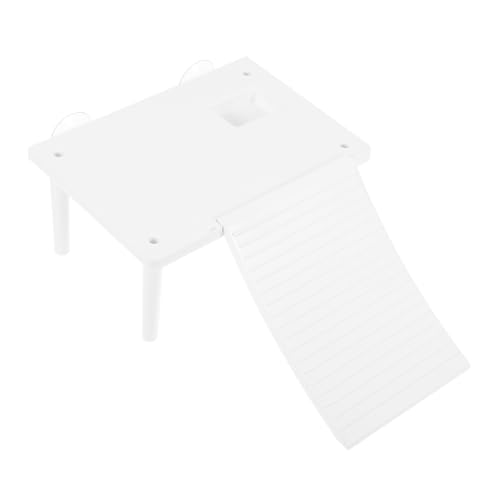 TOYANDONA Schildkröten-terrasse Klettergerüst Für Reptilien Frosch Sonnenplatz Für Frösche Bereich Schildkröten Terrasse Höhle Aufstieg Dock Für Schildkröten Dekorative Kletterrampe Abs Weiß von TOYANDONA