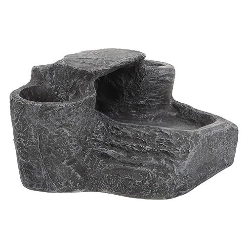 TOYANDONA Schildkröten-terrasse Reptil Panzerschildkröte Schildkrötenplattform Für Aquarium Schildkrötenhaut Extra Große Plattform Zum Für Schildkröten Felsen Terrariumdekor Harz von TOYANDONA
