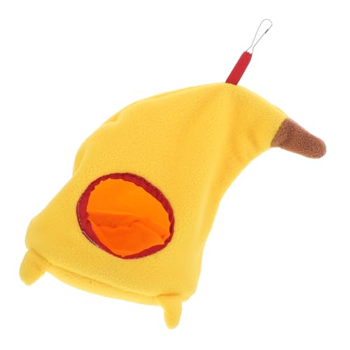 TOYANDONA Schlafsack Vogelnest meerschweinchen Bett Hamster-Kuschelsack Unterschlupf für Hamster Zubehör für Bartagamenkäfig Frettchen Hängematte Rattenhängematte Dickes Vlies Yellow von TOYANDONA