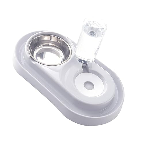TOYANDONA Schüssel Wasserspender für Haustiere Spritzwassergeschützter Futterautomat mit Wasserflasche für Katzen und Umweltfreundliches Material Beige für Fütterung TOYANDONA Schüssel Wasserspender für Haustiere Spritzwassergeschützter Futterautomat mit Wasserflasche für Katzen und Umweltfreundliches Material Beige für Fütterung von TOYANDONA