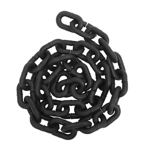 TOYANDONA Simulierte Eisenkette Dekoration Kunststoffkette Outdoor Hundekette Halloween Kette Requisite Kettengeschirr Für Hunde Cosplay Requisite Große Kriminalkette Gliederkette Halloween von TOYANDONA