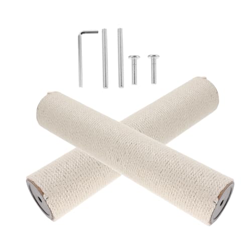 TOYANDONA Sisal Kratzpfosten Ersatzset mit Schrauben und Stabiles Katzenkratzbaum Zubehör für Indoor Katzen Robustes Verschleißfestes Kratzmöbel für Kätzchen und Möbel Schutz von TOYANDONA