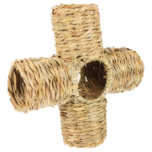 TOYANDONA Sitong Strohwebspielzeugnest Meerschweinchen -Tunnel Strohtunnel für Hamster Hamsterversteck Tunnel Hamsterröhrennest Hamsterspielzeug klein Gewebter Tunnel Hamstertunnel aus Stroh TOYANDONA Sitong Strohwebspielzeugnest Meerschweinchen -Tunnel Strohtunnel für Hamster Hamsterversteck Tunnel Hamsterröhrennest Hamsterspielzeug klein Gewebter Tunnel Hamstertunnel aus Stroh von TOYANDONA