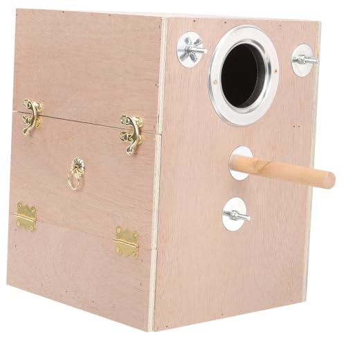 TOYANDONA Sittich Nistkasten aus Holz Vogelhaus für Kleine Wie Wellensittiche Zierfinken und Nymphensittiche Einfache Handhabung mit Verschließbarem Deckel als Rückzugsort und Schlafplatz TOYANDONA Sittich Nistkasten aus Holz Vogelhaus für Kleine Wie Wellensittiche Zierfinken und Nymphensittiche Einfache Handhabung mit Verschließbarem Deckel als Rückzugsort und Schlafplatz von TOYANDONA