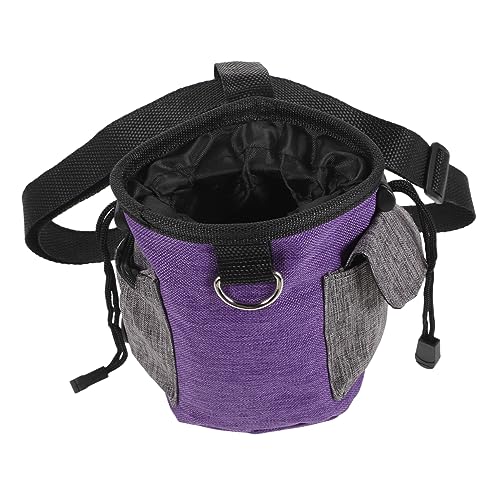 TOYANDONA Snackpaket Für Haustiere Ausbildung Tasche Behandeln Beutel Taille Tragbar Snackhalter Hundefutterhalter Outdoor-hundeversorgung Paket Hundefutter Violett Oxford-Stoff von TOYANDONA