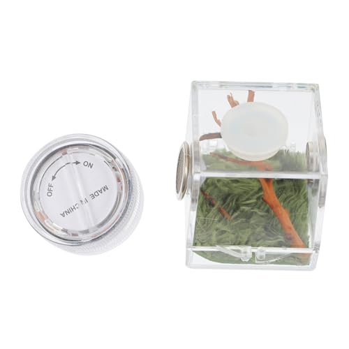 TOYANDONA Spinnen Lebensraumbox für Springspinnen Brutkasten mit Licht und Hygrometer Einfach zu Reinigen 2 Stück Kompaktes Design für Terrarien und Insektenhaltung TOYANDONA Spinnen Lebensraumbox für Springspinnen Brutkasten mit Licht und Hygrometer Einfach zu Reinigen 2 Stück Kompaktes Design für Terrarien und Insektenhaltung von TOYANDONA