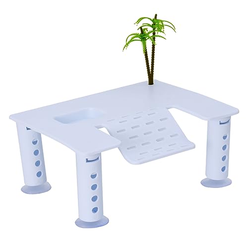 TOYANDONA Square Turtle Drying Platform for Amphibians DIY Assembly Climbing Coconut Tree Plastic Floating Reptile Platform for Aquarium von TOYANDONA