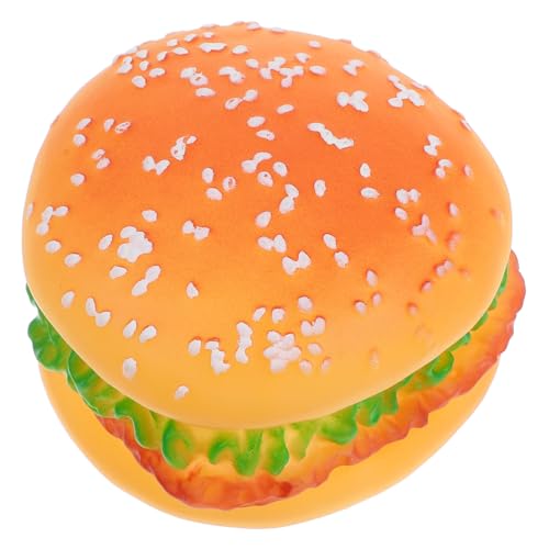 TOYANDONA Squeaky Hamburger Kauspielzeug für Hunde Interaktives aus Strapazierfähigem Material für Welpen Teething und Training Fördert die Reaktionsfähigkeit und TOYANDONA Squeaky Hamburger Kauspielzeug für Hunde Interaktives aus Strapazierfähigem Material für Welpen Teething und Training Fördert die Reaktionsfähigkeit und von TOYANDONA