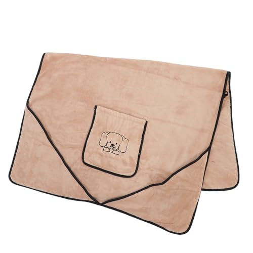 TOYANDONA Super Absorbent Pet Towel mit Handtaschen Fleece Decke für Schnelles Trocknen Ergonomisches Hundebadetuch für Welpen Katzen und Kleine bis Große Haustiere von TOYANDONA