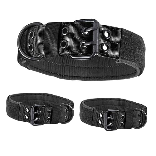TOYANDONA Taktisches Hundehalsband Aus Nylon Verstellbar Mit Metallschnalle Für Kleine Mittlere Und Große Mit Ring Und Tragegriff von TOYANDONA
