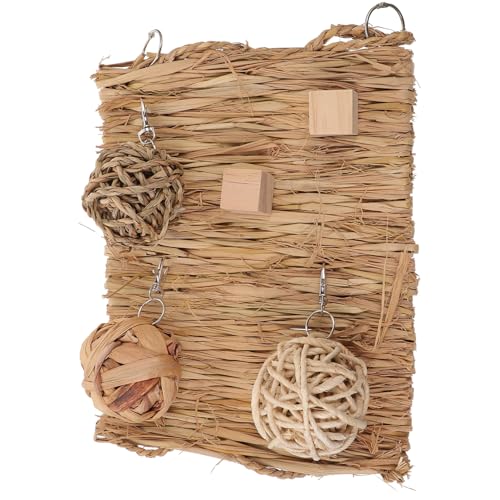 TOYANDONA Teiliges Kleintier Heu Matte aus Natürlichem Material Kauspielzeug für Kaninchen Meerschweinchen Hamster und Vögel Atmungsaktive Fußschonende Nestmatte für Kleine Haustiere TOYANDONA Teiliges Kleintier Heu Matte aus Natürlichem Material Kauspielzeug für Kaninchen Meerschweinchen Hamster und Vögel Atmungsaktive Fußschonende Nestmatte für Kleine Haustiere von TOYANDONA