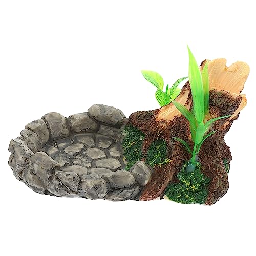 TOYANDONA Terrarium Futter Und Wasserschale Für Reptilien Korrosionsbeständig Glatte Oberfläche Für Schildkröten Geckos Und Schlangen Zubehör von TOYANDONA
