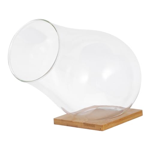 TOYANDONA Terrarium mit Bambusunterlage Dekoratives Pflanzgefäß für Sukkulenten für Tischdeko und Innenraumgestaltung Transparente Glasbehälter für Pflanzenpflege und Stilvolle TOYANDONA Terrarium mit Bambusunterlage Dekoratives Pflanzgefäß für Sukkulenten für Tischdeko und Innenraumgestaltung Transparente Glasbehälter für Pflanzenpflege und Stilvolle von TOYANDONA
