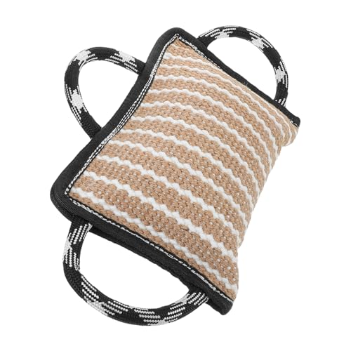 TOYANDONA Tough Flax Bite Pillow für Hundetraining Robustes Interaktives Beißkissen für Welpen Strapazierfähiges Ziehspielzeug für Effektives Training und Spielerische Bindung von TOYANDONA