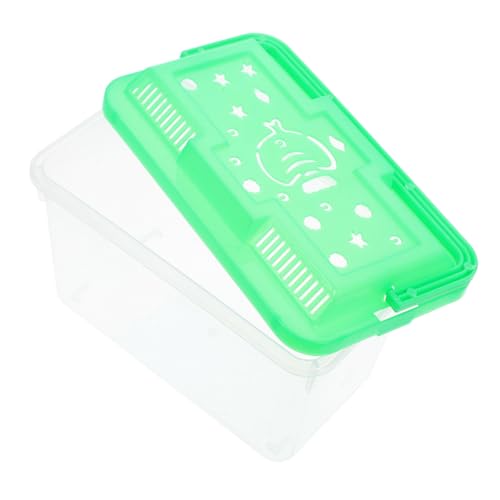 TOYANDONA Tragbarer Aquarienbehälter für Haustiere Transparenter Hamster Transportkasten mit Belüftung für Fische Schildkröten und Hamster Konstruktion Mittlere mit Meeresmotiv von TOYANDONA