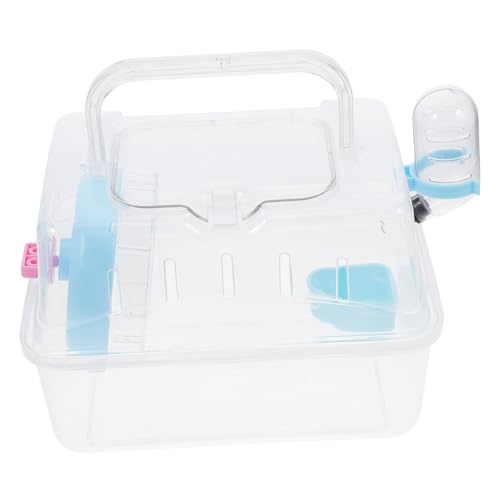 TOYANDONA Tragbarer Hamsterkäfig aus Transparentem Sicherer Kleintier Reiseträger für Hamster Meerschweinchen und Kleine Haustiere Ausbruchsicher Leicht zu Transportieren für Unterwegs TOYANDONA Tragbarer Hamsterkäfig aus Transparentem Sicherer Kleintier Reiseträger für Hamster Meerschweinchen und Kleine Haustiere Ausbruchsicher Leicht zu Transportieren für Unterwegs von TOYANDONA