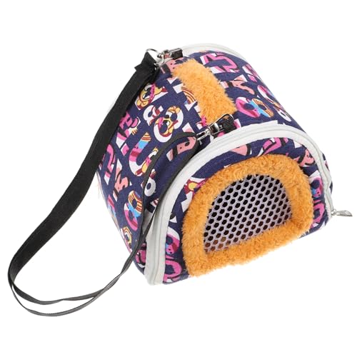 TOYANDONA Tragetasche Für Hamster Und Kleintiere Atmungsaktive Ratten Reisetasche Mit Verstellbarem Schultergurt Strapazierfähiges Canvas Material Für Ausflüge Und Reisen von TOYANDONA