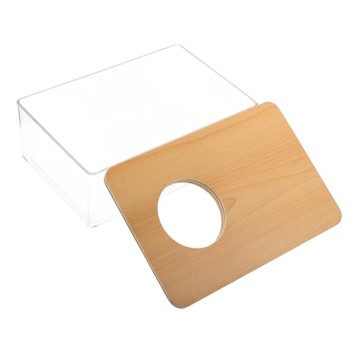 TOYANDONA Transparente Hamster Badewanne Multifunktionales Sandbad für Hamster Chinchillas und Kleine Haustiere Toilettenlösung für Optimale Fellpflege Design von TOYANDONA