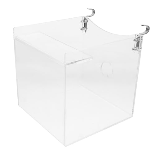 TOYANDONA Transparente Papageien Badewanne wasserdichte Duschbox Für Wellensittiche Und Kleine Für Gesunde Haustiere Vielseitig Futterbox Verwendbar von TOYANDONA