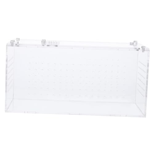 TOYANDONA Transparente Reptilienbox mit Atmungsaktivem Design Robuste Aufzuchtbox für Insekten und Schlangen Multifunktionaler Terrarienkäfig als Futter und Lebensraum Zubehör TOYANDONA Transparente Reptilienbox mit Atmungsaktivem Design Robuste Aufzuchtbox für Insekten und Schlangen Multifunktionaler Terrarienkäfig als Futter und Lebensraum Zubehör von TOYANDONA