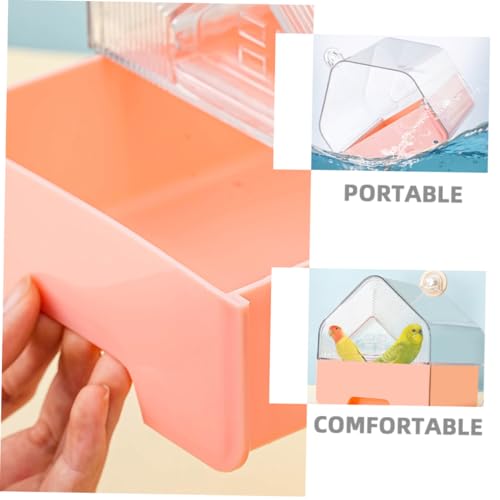 TOYANDONA Transparente Vogelbadewanne mit Schublade Platzsparend zum Aufhängen Am Käfig Leicht zu Reinigen Geeignet für Papageien Nymphensittiche Wellensittiche und Kleine Vögel TOYANDONA Transparente Vogelbadewanne mit Schublade Platzsparend zum Aufhängen Am Käfig Leicht zu Reinigen Geeignet für Papageien Nymphensittiche Wellensittiche und Kleine Vögel von TOYANDONA