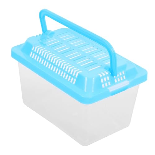 TOYANDONA Transparenter Haustiertransportbehälter Tragbare Aquarium Box für Schildkröten Hamster und Reptilien Leicht Einfach zu Reinigen mit Optimaler Belüftung und Sichtfenster von TOYANDONA