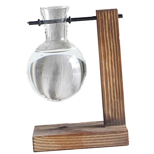TOYANDONA Transparenter Hydrokultur Blumentopf Aus Glas Mit Holzständer Wasservase Für Zimmerpflanzen Borosilikatglasflasche Zum Anpflanzen Ohne Erde Desktop-vasedekoration Für Zuhause Und b TOYANDONA Transparenter Hydrokultur Blumentopf Aus Glas Mit Holzständer Wasservase Für Zimmerpflanzen Borosilikatglasflasche Zum Anpflanzen Ohne Erde Desktop-vasedekoration Für Zuhause Und b von TOYANDONA