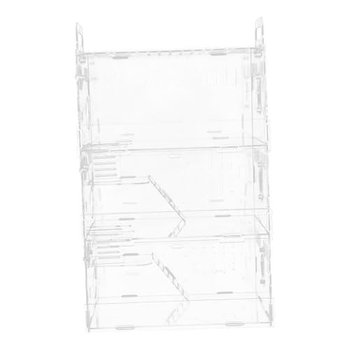 TOYANDONA Transparenter Kleintierkäfig mit Guter Belüftung Mehrstöckiges Haus für Hamster Meerschweinchen Chinchillas Komfortables Nest Geeignet für Kleine Haustiere TOYANDONA Transparenter Kleintierkäfig mit Guter Belüftung Mehrstöckiges Haus für Hamster Meerschweinchen Chinchillas Komfortables Nest Geeignet für Kleine Haustiere von TOYANDONA