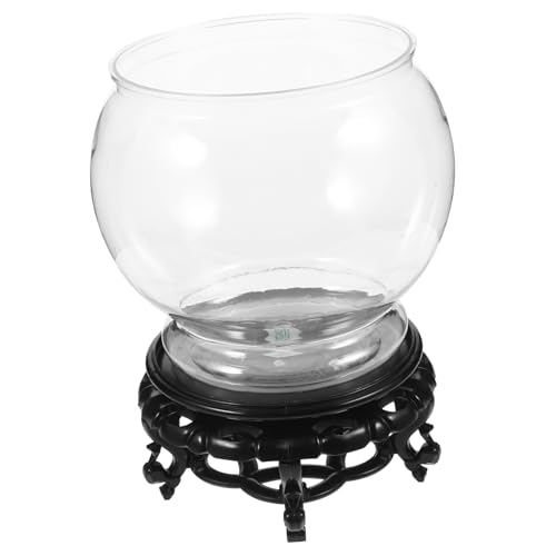 TOYANDONA Transparentes Desktop Aquarium Kleiner Fischtank mit Stabilem Sockel für Dekoration von Schreibtisch und Regal Bruchfestes Design für Goldfische und Mikrolandschaften von TOYANDONA