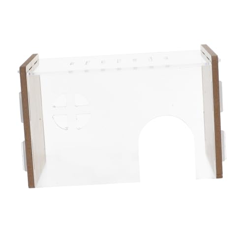 TOYANDONA Transparentes Hamsterversteck Hamsterversteckhaus Hamsterplattform Mäuseversteck Kleintierversteck Hamsteraktivitätsspielzeug Kleintierunterschlupf Haushaltshamsterhaus Aus von TOYANDONA