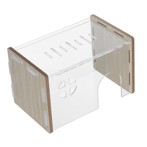 TOYANDONA Transparentes Versteck für Hamster Nettes Hamsterhaus Unterschlupf für Hamster Hamsterhütte Hamsterhäuser Bequemer Hamsterbland kleines Hamsterhaus Hamsterversteckhaus hölzern TOYANDONA Transparentes Versteck für Hamster Nettes Hamsterhaus Unterschlupf für Hamster Hamsterhütte Hamsterhäuser Bequemer Hamsterbland kleines Hamsterhaus Hamsterversteckhaus hölzern von TOYANDONA