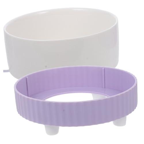 TOYANDONA Trinknapf Mit Konstanter Temperatur Wassernapf Für Hunde Thermalschale Katzennäpfe Aus Keramik Beheizter Katzenwassernapf Beheizter Napf Für Haustiere Katzenwasserschale Pp Violet von TOYANDONA