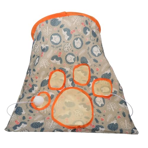 TOYANDONA Tunnelspielzeug für Katzen Katzentunnel zu Hause Haustier mit Katzenröhrentunnel Zusammenklappbarer Katzentunnel Zusammenklappbares Katzenspielzelt Kätzchen Stoff Blau von TOYANDONA