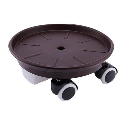 TOYANDONA Rolling Planter Stand Mit Universellen Rädern Beweglicher Blumentopf Untersetzer Mit Wasserschale Und Belüftungsöffnungen Für Gesunde Pflanzenpflege von TOYANDONA