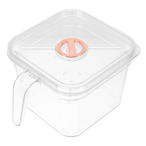 TOYANDONA Unzerbrechliches Transparentes Quadratisches Aquarium mit Deckel und Griff für Goldfische und Betta Fische Kleines Desktop Aquarium zur Dekoration von Schreibtischen und TOYANDONA Unzerbrechliches Transparentes Quadratisches Aquarium mit Deckel und Griff für Goldfische und Betta Fische Kleines Desktop Aquarium zur Dekoration von Schreibtischen und von TOYANDONA
