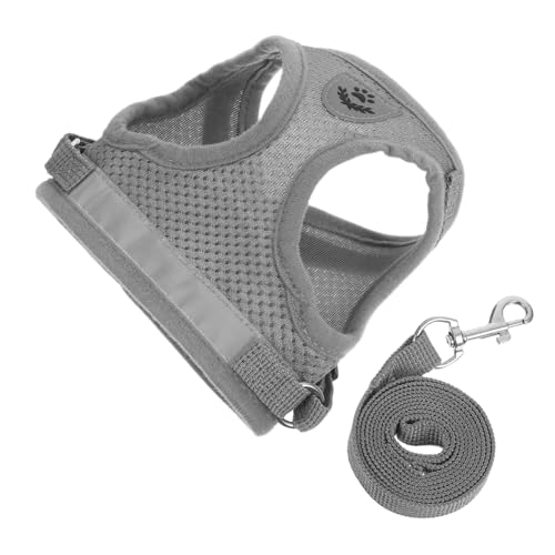 TOYANDONA Verstellbares Katzen und Kleinhund Geschirr Set Leichtes Atmungsaktives Mesh Weste Laufgeschirr mit Leine Ausbruchsicher für Kleine Haustiere TOYANDONA Verstellbares Katzen und Kleinhund Geschirr Set Leichtes Atmungsaktives Mesh Weste Laufgeschirr mit Leine Ausbruchsicher für Kleine Haustiere von TOYANDONA