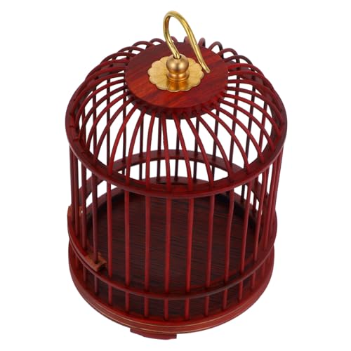 TOYANDONA Vintage Vogelkäfig aus Holz und Geräumiger Käfig für Kleine Tiere Dekorativer Hängender Käfig Langlebig und Sicher für Wellensittiche und Kleintiere TOYANDONA Vintage Vogelkäfig aus Holz und Geräumiger Käfig für Kleine Tiere Dekorativer Hängender Käfig Langlebig und Sicher für Wellensittiche und Kleintiere von TOYANDONA