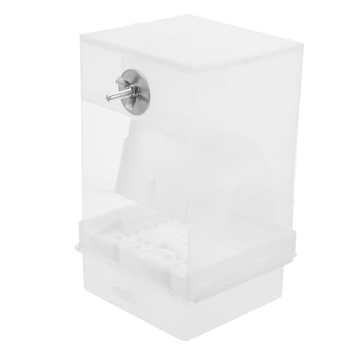 TOYANDONA Vogel Food Box mit Automatischer Zuführung Acrylfütterer für Papageien und Wellensittiche Kapazität Sicher und Langlebig für Vogelkäfige und Futterversorgung von TOYANDONA