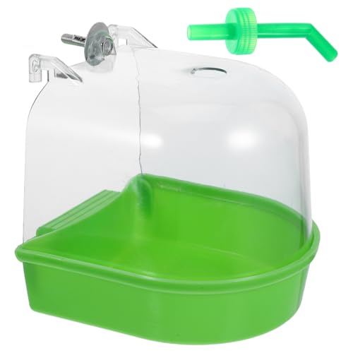 TOYANDONA Vogelbad Sittichbad Für Den Innenkäfig Vogelwanne Vogelkäfigbadewanne Kleines Vogelbecken Papageienbadewanne Papageienbedarf Kleiner Vogelwürfel Hellgrüne Abs von TOYANDONA
