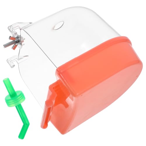 TOYANDONA Vogelbad Vogeltränkebecken Kleiner Vogelduschenwürfel Sittichbad Für Innenkäfig Vogelkäfigbadewanne Haustier-Vogel-badewanne Papageienzubehör Abs Orange von TOYANDONA