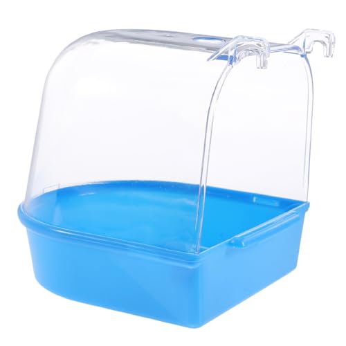 TOYANDONA Vogelbadewanne Für Käfige Hängende Papageienbadbox Aus Kunststoff Für Kleine Wie Wellensittiche Stressabbau Und Natürliche Fellreinigung Einfache Sicher von TOYANDONA
