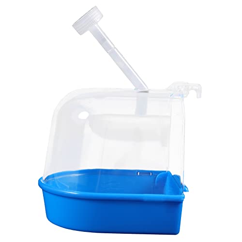 TOYANDONA Vogelbadewanne für Käfige Plastik Vogel Dusche Box Hängendes Badehaus für Wellensittiche und Kleine Vögel Stressreduzierendes Zubehör für Vogelpflege Blau mit Wasserbehälter TOYANDONA Vogelbadewanne für Käfige Plastik Vogel Dusche Box Hängendes Badehaus für Wellensittiche und Kleine Vögel Stressreduzierendes Zubehör für Vogelpflege Blau mit Wasserbehälter von TOYANDONA