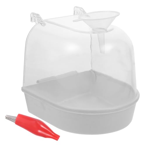 TOYANDONA Vogelbadewanne Mit Trichter Wasser Hinzufügen Vogeldusche Papageien-Pfingstrose Vogelreinigungswerkzeug Weiß Box Loch TOYANDONA Vogelbadewanne Mit Trichter Wasser Hinzufügen Vogeldusche Papageien-Pfingstrose Vogelreinigungswerkzeug Weiß Box Loch von TOYANDONA