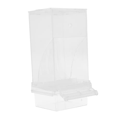 TOYANDONA Vogelfütterer Vogelpflege Zubehör Papageienfutterautomat Praktischer Vogelfutterspender Vogelkäfig Zubehör Automatischer Futterspender für Käfig Samenfänger -Feeder Abs Transparent von TOYANDONA