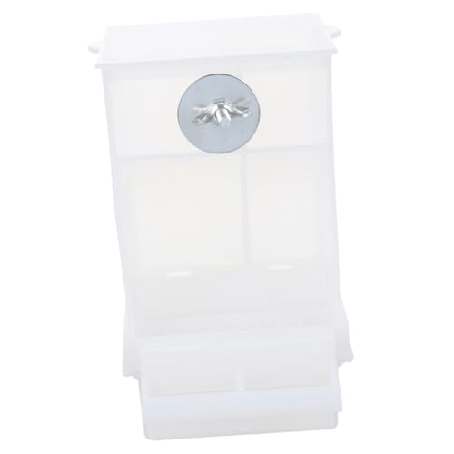 TOYANDONA Vogelfütterer Wasser Papageienfutterstation Ohne Kleiner Vogelhäuschen Käfig Futterspender Automatisch Sichtweite Container Vogel Fütterer Zubehör Acryl Weiß von TOYANDONA